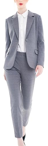 Marycrafts Women's Business Blazer Pant Suit Set for Work