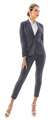 Marycrafts Women's Business Blazer Pant Suit Set for Work