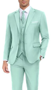 Men's Suit Slim Fit 3 Piece Wedding Dress Tux Suit Set Two Buttons Business Suits Blazer Jacket Vest Pants with Tie