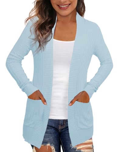 REDHOTYPE Women's Cardigans with Pockets Casual Lightweight Open Front Cardigan Sweaters for Women (S-2XL)