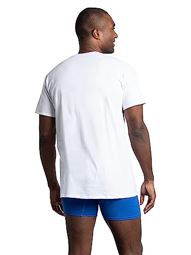 Fruit of the Loom Men's Undershirts, Moisture Wicking & Tag Free, Short Sleeve Crew T-Shirts