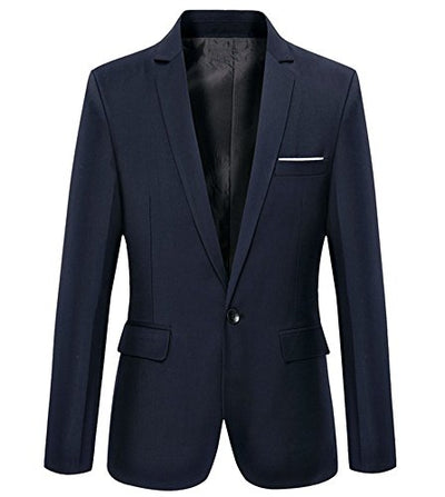 Beninos Mens Blazer Jacket Slim Fit Casual One Button Sport Coats