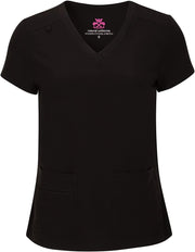 Natural Uniforms Women's Cool Stretch V-Neck Top and Cargo Pant Scrub Set with Regular and Petite Sizes