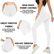 FULLSOFT Soft Leggings for Women - High Waisted Tummy Control No See Through Workout Yoga Pants
