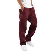 THWEI Mens Cargo Pants Casual Joggers Athletic Pants Cotton Loose Straight Sweatpants
