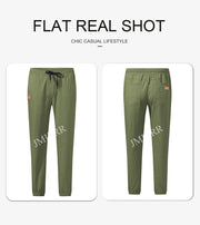 JMIERR Mens Casual Joggers Pants - Cotton Drawstring Chino Cargo Pants Hiking Outdoor Twill Track Jogging Sweatpants Pants