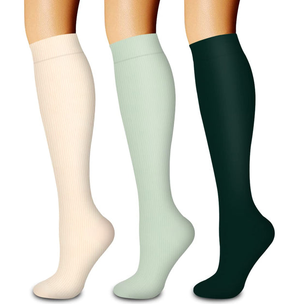 Laite Hebe 3 Pack Medical Compression Sock-Compression Sock for Women and Men-Best for Running,Nursing,Sports