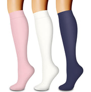 Laite Hebe 3 Pack Medical Compression Sock-Compression Sock for Women and Men-Best for Running,Nursing,Sports