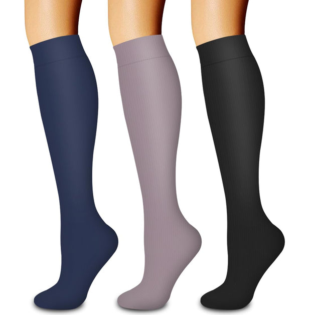 Laite Hebe 3 Pack Medical Compression Sock-Compression Sock for Women and Men-Best for Running,Nursing,Sports