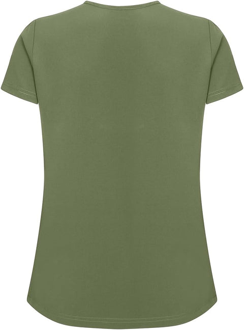 M&M SCRUBS Women's Breathable Cool Stretch Fabric Scrub Top and cargo Pant Set