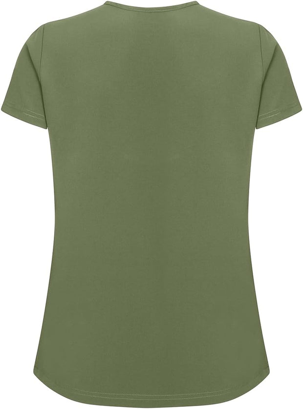 M&M SCRUBS Women's Breathable Cool Stretch Fabric Scrub Top and cargo Pant Set