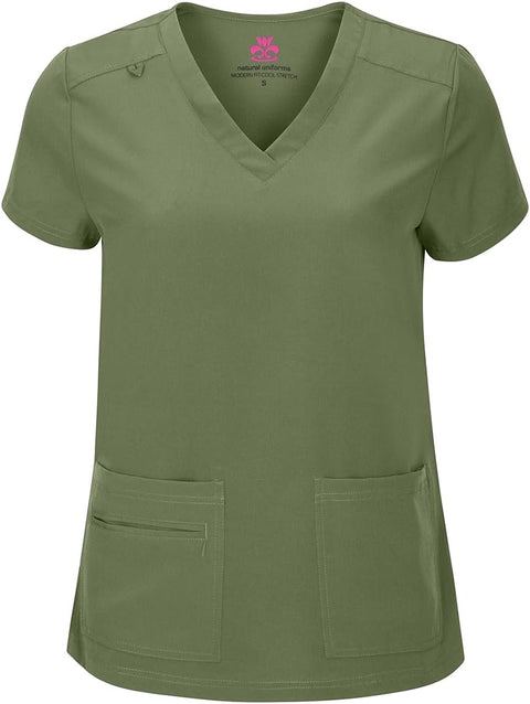 M&M SCRUBS Women's Breathable Cool Stretch Fabric Scrub Top and cargo Pant Set