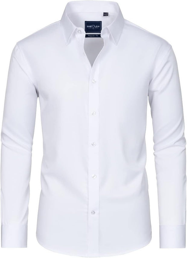 Alimens & Gentle Slim Fit Mens Dress Shirts Long Sleeve Dress Shirts for Men Stain Sheild Button Down Shirt Men Big