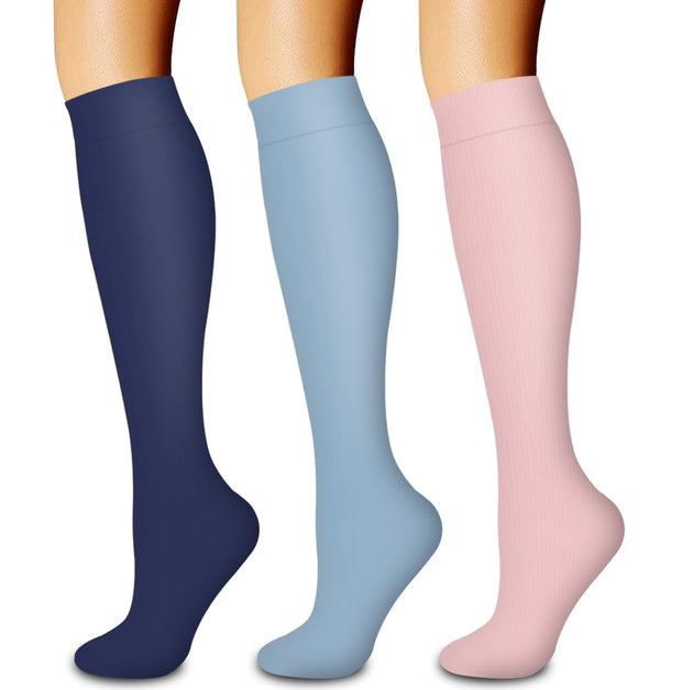 Laite Hebe 3 Pack Medical Compression Sock-Compression Sock for Women and Men-Best for Running,Nursing,Sports