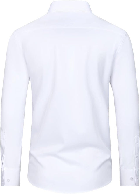 Alimens & Gentle Slim Fit Mens Dress Shirts Long Sleeve Dress Shirts for Men Stain Sheild Button Down Shirt Men Big