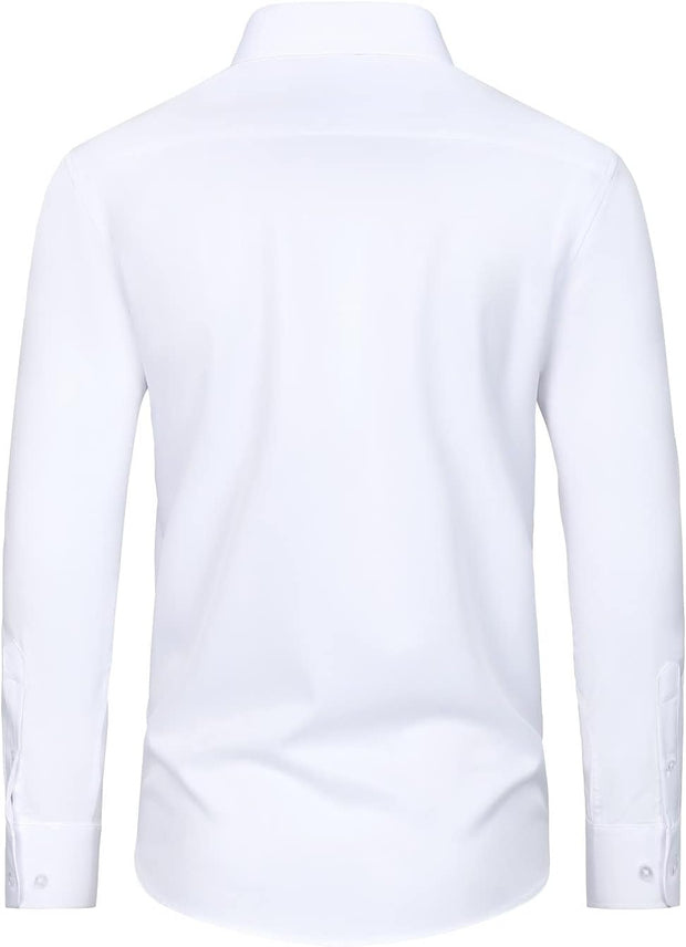 Alimens & Gentle Slim Fit Mens Dress Shirts Long Sleeve Dress Shirts for Men Stain Sheild Button Down Shirt Men Big