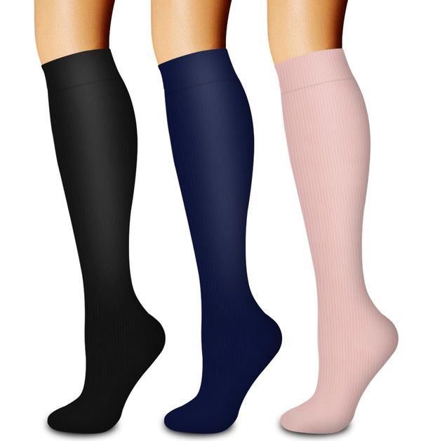 Laite Hebe 3 Pack Medical Compression Sock-Compression Sock for Women and Men-Best for Running,Nursing,Sports