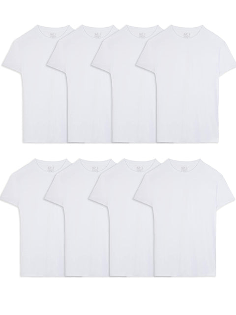 Fruit of the Loom Men's Undershirts, Moisture Wicking & Tag Free, Short Sleeve Crew T-Shirts