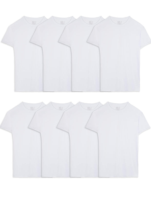 Fruit of the Loom Men's Undershirts, Moisture Wicking & Tag Free, Short Sleeve Crew T-Shirts