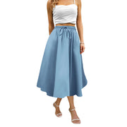 Maxi Skirts for Women with Pockets Long Midi Length Casual Skirt for Beach Party Holiday
