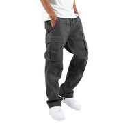 THWEI Mens Cargo Pants Casual Joggers Athletic Pants Cotton Loose Straight Sweatpants