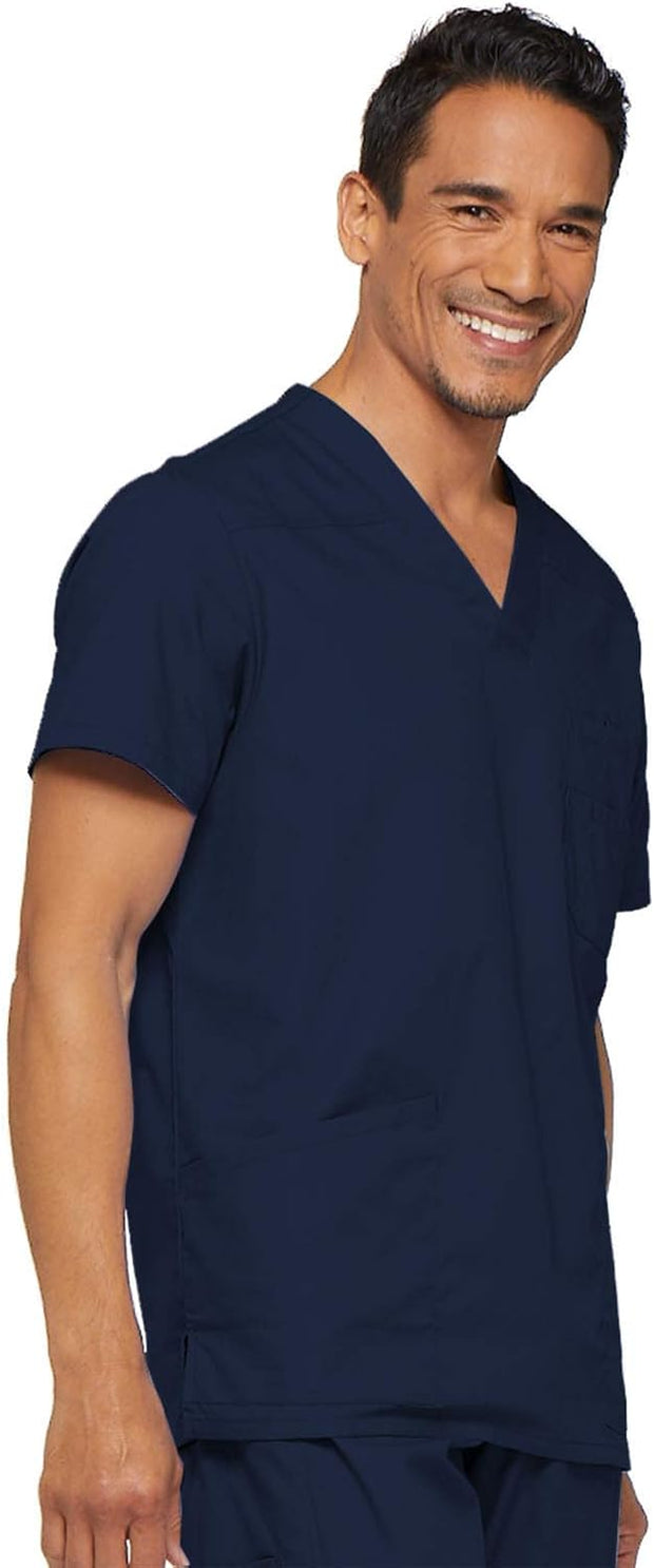 Dickies EDS Signature Scrubs for Men, Multi-Pocket V-Neck Scrub Top in Soft Brushed Poplin 81906
