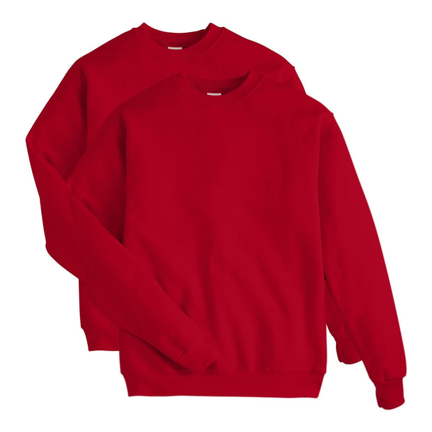 Hanes Men's EcoSmart Fleece, Pullover Crewneck Sweatshirt, 1 or 2 Pack