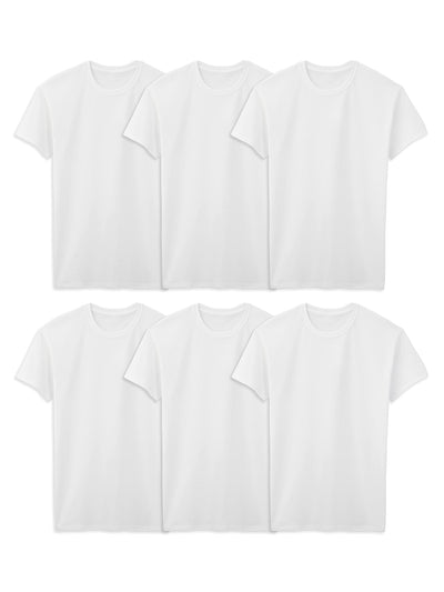 Fruit of the Loom Men's Undershirts, Moisture Wicking & Tag Free, Short Sleeve Crew T-Shirts