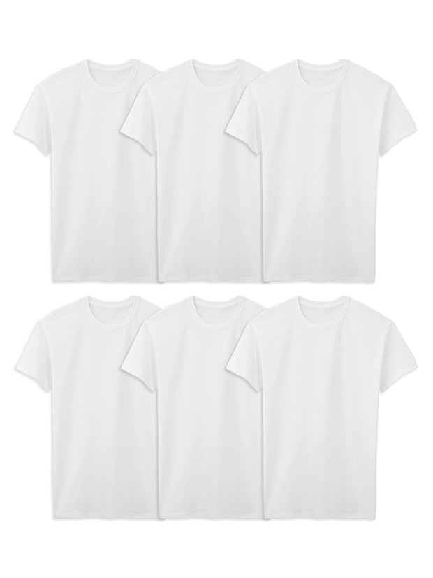 Fruit of the Loom Men's Undershirts, Moisture Wicking & Tag Free, Short Sleeve Crew T-Shirts