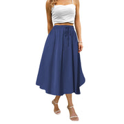Maxi Skirts for Women with Pockets Long Midi Length Casual Skirt for Beach Party Holiday