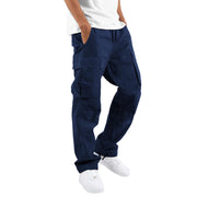 THWEI Mens Cargo Pants Casual Joggers Athletic Pants Cotton Loose Straight Sweatpants