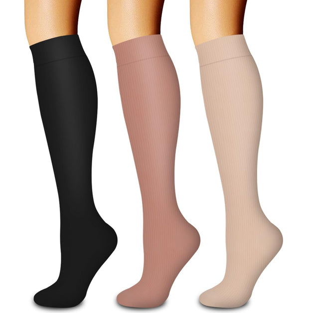 Laite Hebe 3 Pack Medical Compression Sock-Compression Sock for Women and Men-Best for Running,Nursing,Sports