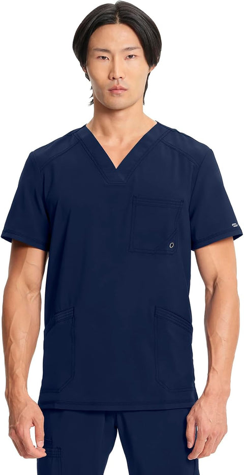 Infinity Cherokee V- Neck Men's Scrub Top with Rib Knit Back Panels CK900A