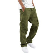 THWEI Mens Cargo Pants Casual Joggers Athletic Pants Cotton Loose Straight Sweatpants