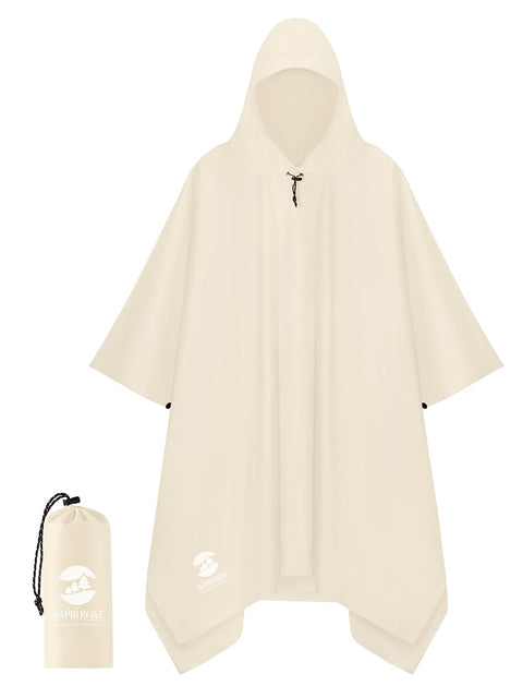 SaphiRose Hooded Rain Poncho Waterproof Raincoat Jacket for Men Women Adults