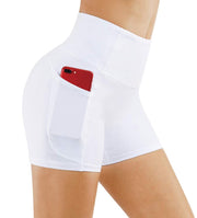 THE GYM PEOPLE Women's High Waist Workout Shorts Breathable Dolphin Split Elastic Lounge Yoga Shorts