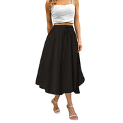 Maxi Skirts for Women with Pockets Long Midi Length Casual Skirt for Beach Party Holiday