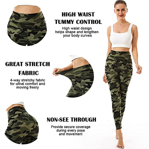FULLSOFT Soft Leggings for Women - High Waisted Tummy Control No See Through Workout Yoga Pants