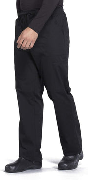 Cherokee Men's Scrub Pant Tapered Leg Fly Front Cargo Pant with 5 Pockets WW190
