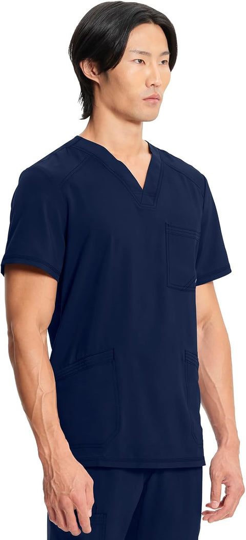 Infinity Cherokee V- Neck Men's Scrub Top with Rib Knit Back Panels CK900A