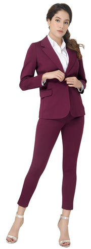 Marycrafts Women's Business Blazer Pant Suit Set for Work