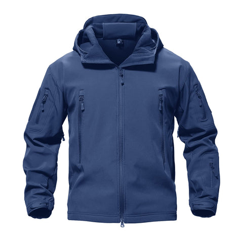 TACVASEN Men's Special Ops Military Tactical Rain Jackets Winter Warm Fleece Softshell Hooded Raincoat Snowboard