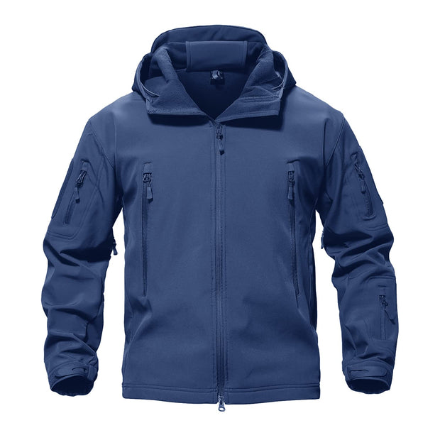 TACVASEN Men's Special Ops Military Tactical Rain Jackets Winter Warm Fleece Softshell Hooded Raincoat Snowboard