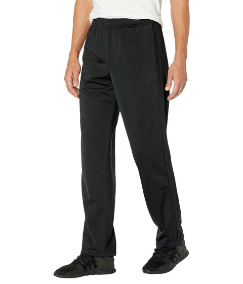 adidas Men's Essentials Warm-up Open Hem 3-stripes Tracksuit Bottoms, Black-white,