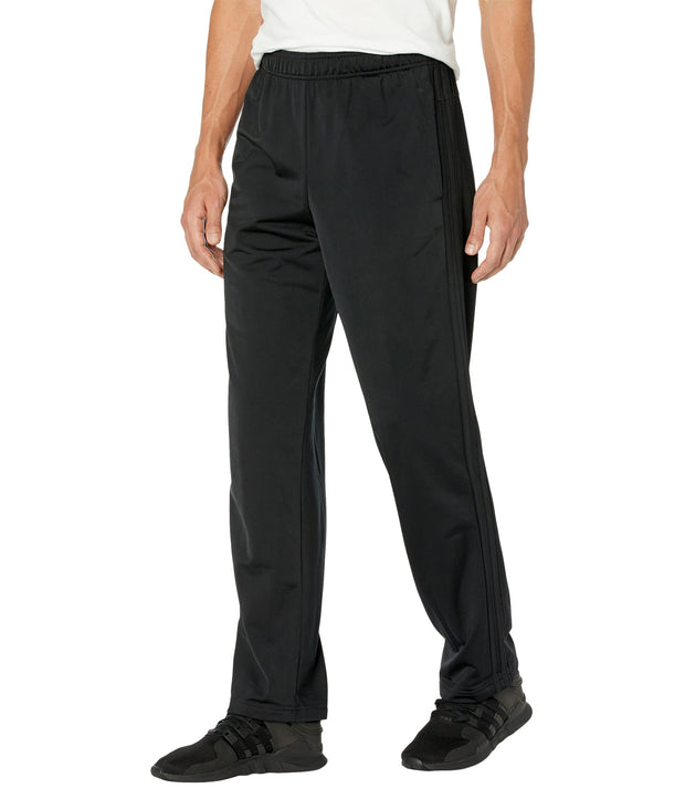 adidas Men's Essentials Warm-up Open Hem 3-stripes Tracksuit Bottoms, Black-white,