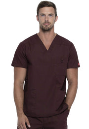 Dickies EDS Signature Scrubs for Men, Multi-Pocket V-Neck Scrub Top in Soft Brushed Poplin 81906