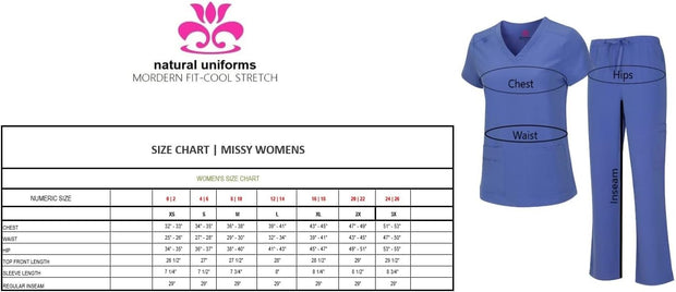 Natural Uniforms Women's Cool Stretch V-Neck Top and Cargo Pant Scrub Set with Regular and Petite Sizes