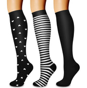 Laite Hebe 3 Pack Medical Compression Sock-Compression Sock for Women and Men-Best for Running,Nursing,Sports