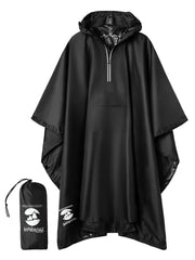 SaphiRose Hooded Rain Poncho Waterproof Raincoat Jacket for Men Women Adults