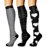 CHARMKING Compression Socks for Women & Men Circulation (3 Pairs) 15-20 mmHg is Best Support for Athletic Running Cycling